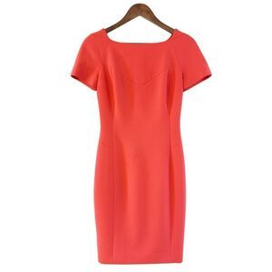 Jason Wu Wool Blend Sheath Dress Wool Blend Coral Red Size 2